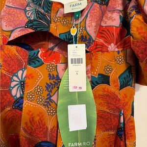 FARM Rio NWT - Orange Marias Floral Cut Out Midi Dress